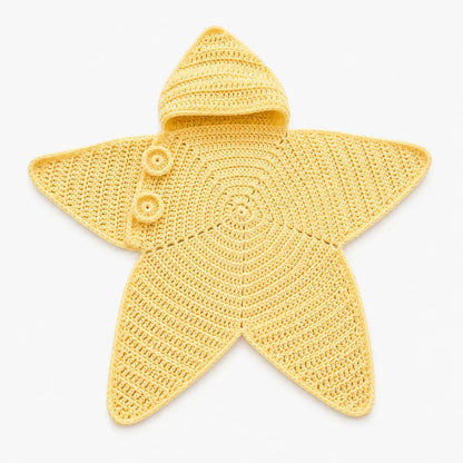 CozyNook™ | Gehäkelte Babydecke mit Kapuze im Stern-Design