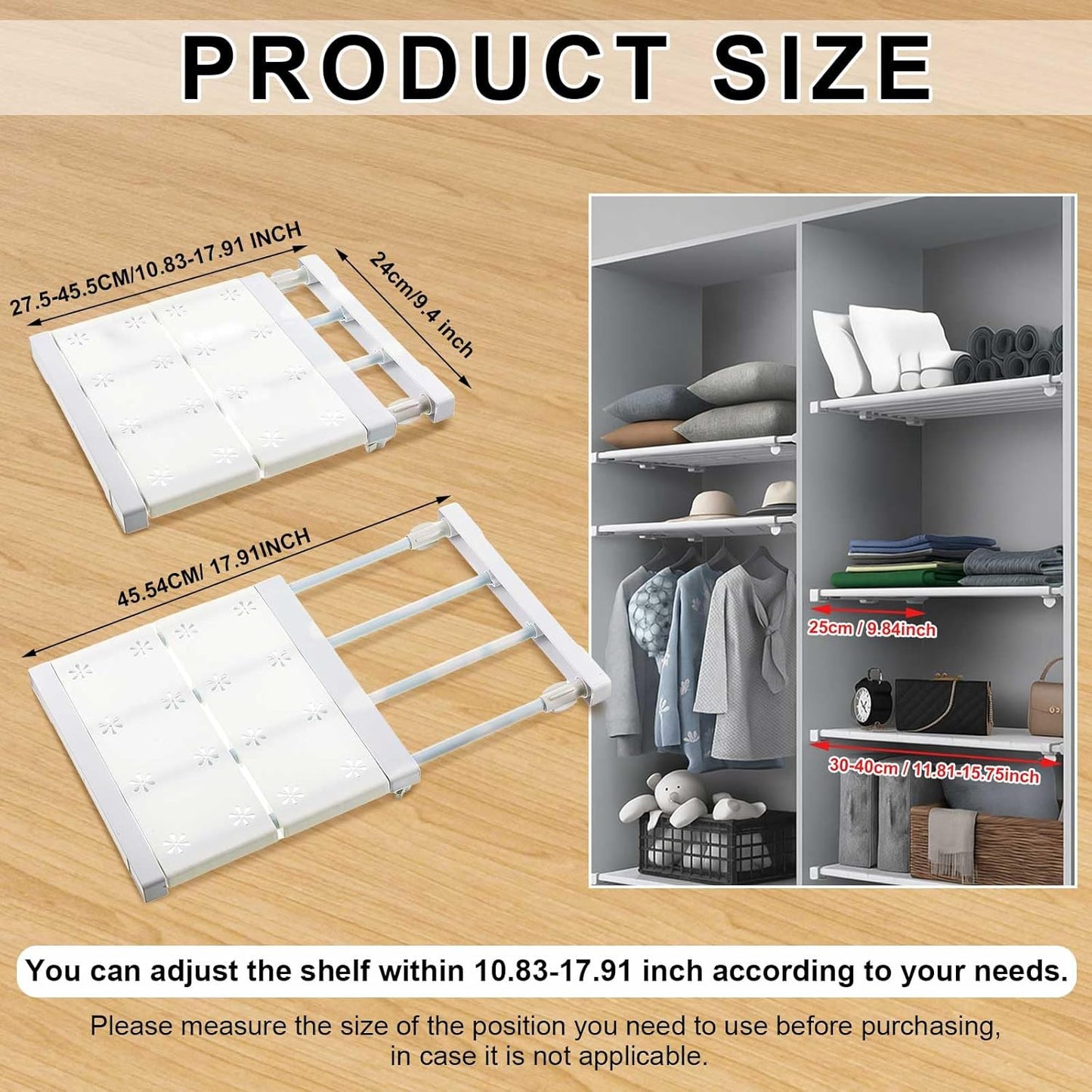 50% RABATT | ExtendShelf™ | Verstellbares Spannregal – Schrank-Organizer ohne Bohren | Mehr Stauraum & Ordnung