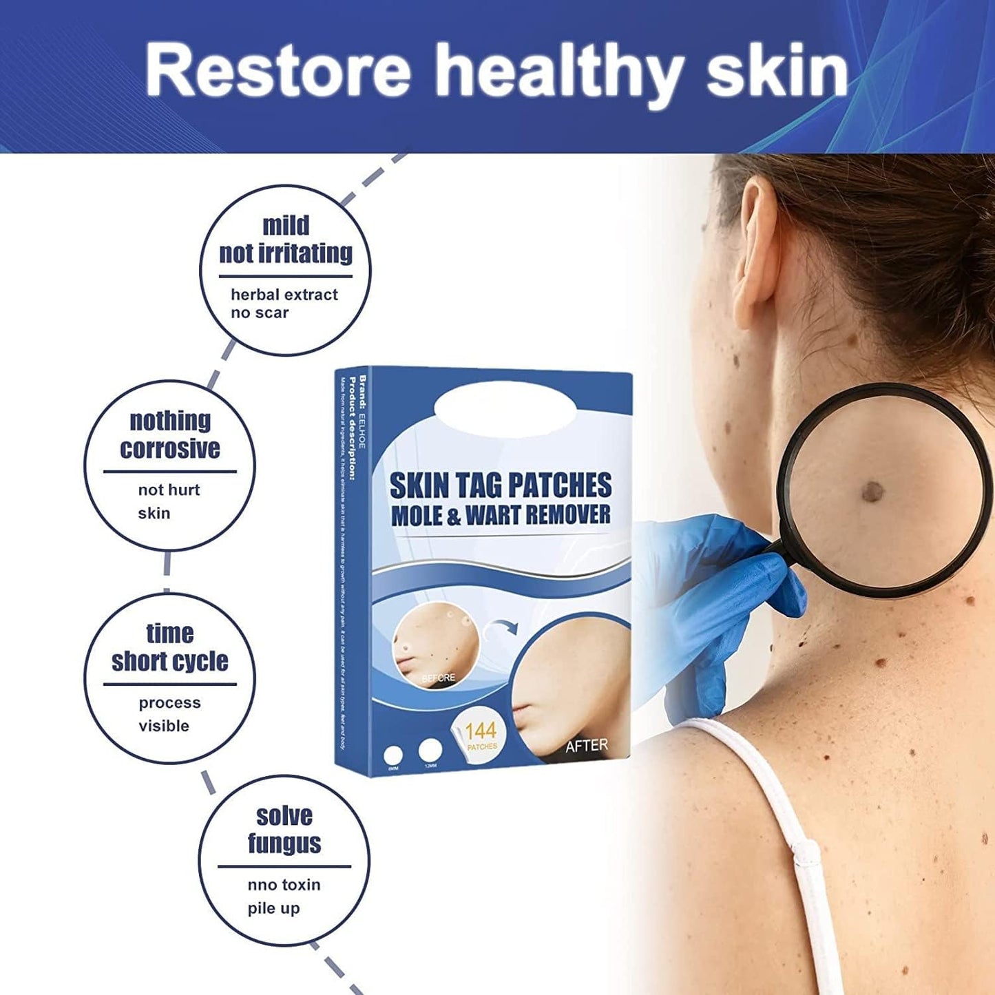 TagAway™ – Hautanhänger-Entfernungspflaster | Entfernt Skin Tags schmerzfrei in 7 Tagen