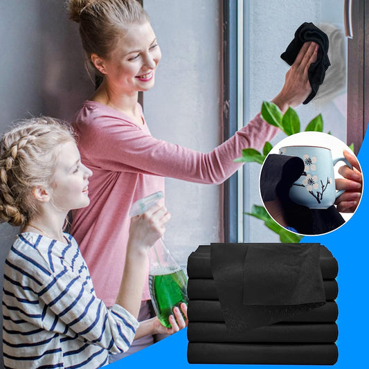 Mikrofasertücher für streifenfreie Reinigung | Fusselarm & stark saugfähig | Für Glas, Spiegel, Edelstahl & Auto | 5+5 Gratis