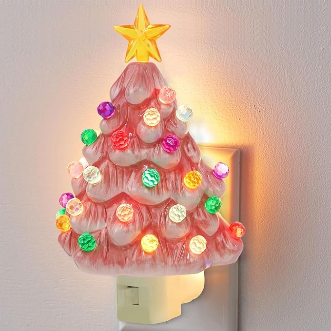 TreeLight - Keramisches Weihnachtsbaum-Nachtlicht zum Einstecken