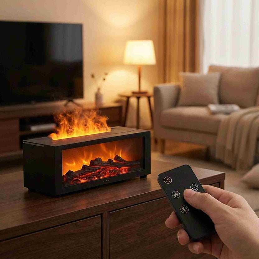 CozyMist™ | Luftbefeuchter mit Kaminlichteffekt & Aromadiffusor