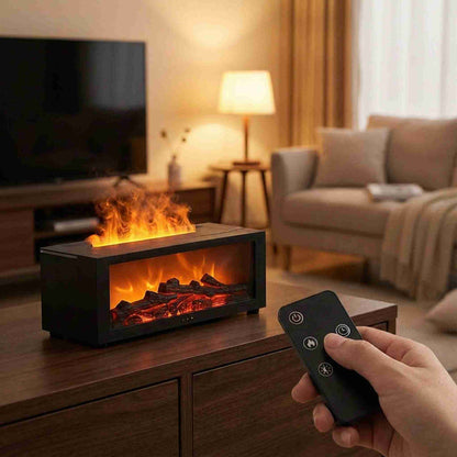 CozyMist™ | Luftbefeuchter mit Kaminlichteffekt & Aromadiffusor