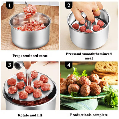MeatPress – Fleischbällchen-Form aus Edelstahl