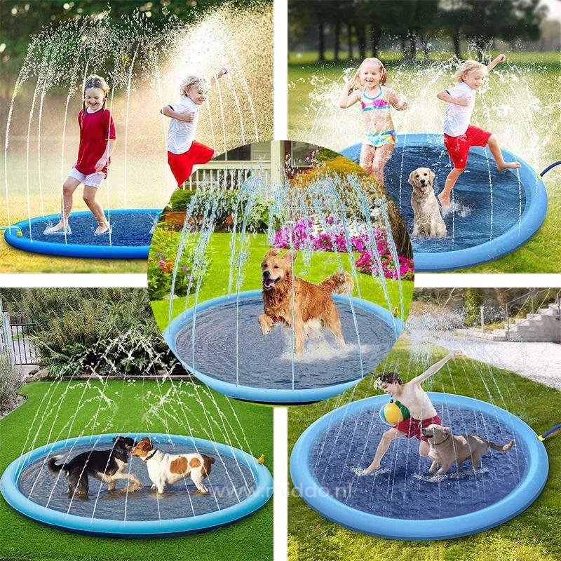 SplashZone™ | Wasserspielmatte – Garten Splash Pad für Kinder & Haustiere