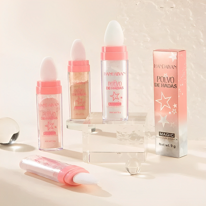 LumaBlaze — Schimmer-Puder-Highlighter-Stick für strahlenden Glow im Gesicht & am Körper