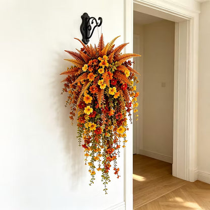 🔥Heißer Sale 50% RABATT🌼🍂 Künstlicher Herbst-Erntekorb zum Aufhängen - Herbstliche Veranda- und Türdekoration