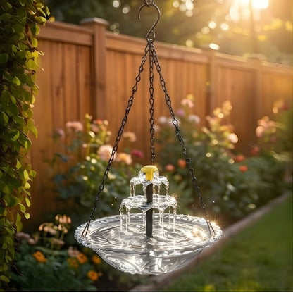 Bower™ – Solar-Kaskaden Vogelbad mit Hängebrunnen – 50% Rabatt
