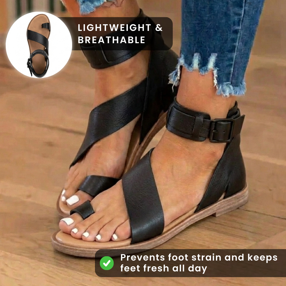 Orthopädische Wildleder-Sandalen im Gladiator-Look – eleganter Komfort und sicherer Halt bei jedem Schritt