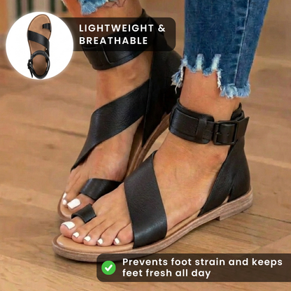 Orthopädische Wildleder-Sandalen im Gladiator-Look – eleganter Komfort und sicherer Halt bei jedem Schritt