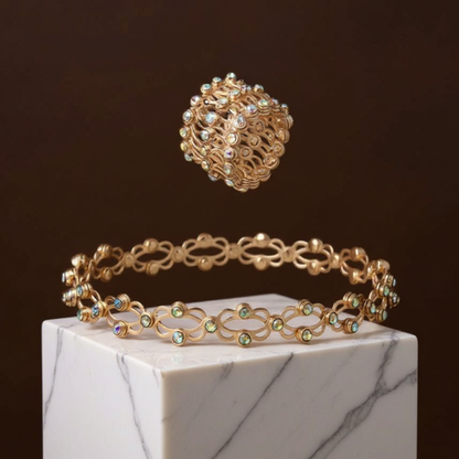 Faltbarer Schmuckaufsatz: Ring zum Armband