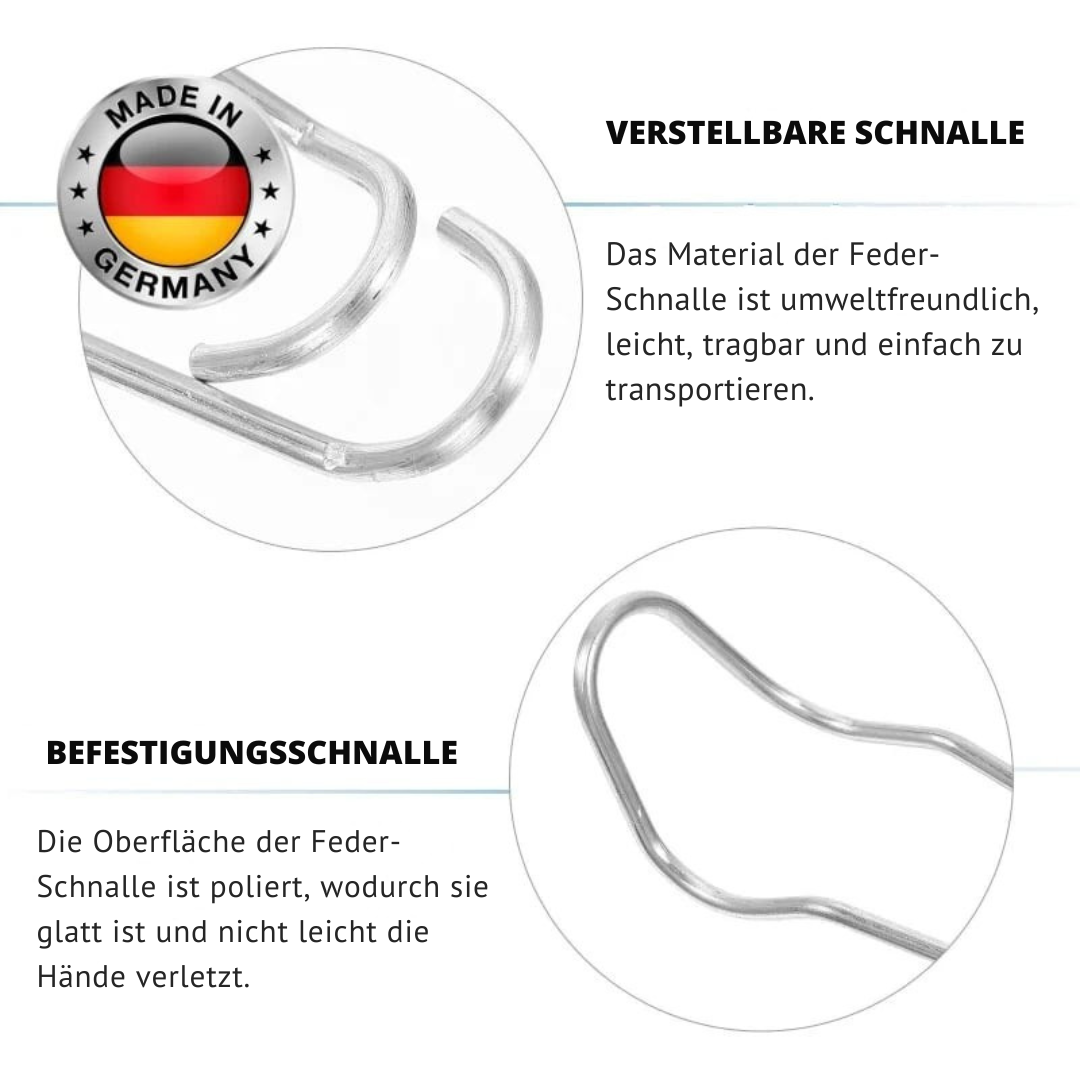 Zaun- & Rohrverbinder Clips aus verzinktem Eisen | Für Gewächshaus, Zaun, Rankhilfe & Spalier | Korrosionsschutz | 11/16/20 mm