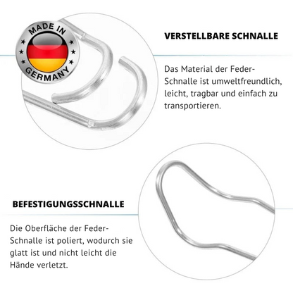 Zaun- & Rohrverbinder Clips aus verzinktem Eisen | Für Gewächshaus, Zaun, Rankhilfe & Spalier | Korrosionsschutz | 11/16/20 mm
