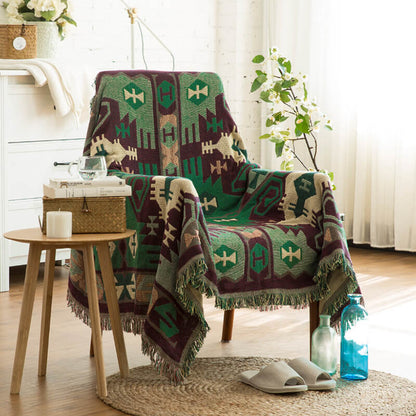 BohoNest™ | Wendbare Bohemian-Wurfdecke mit Quasten