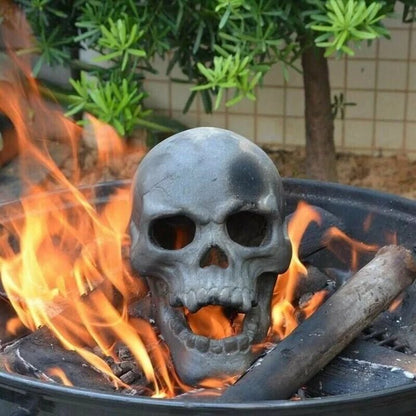 BoneChill — Dekoratives Feuerstelen-Schädel-Set für den Außenbereich