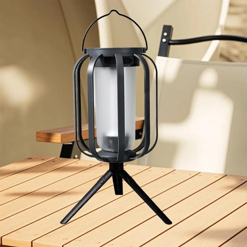 Solar-Laterne mit Dual-Flame – flackerndes Outdoor-Gartenlicht