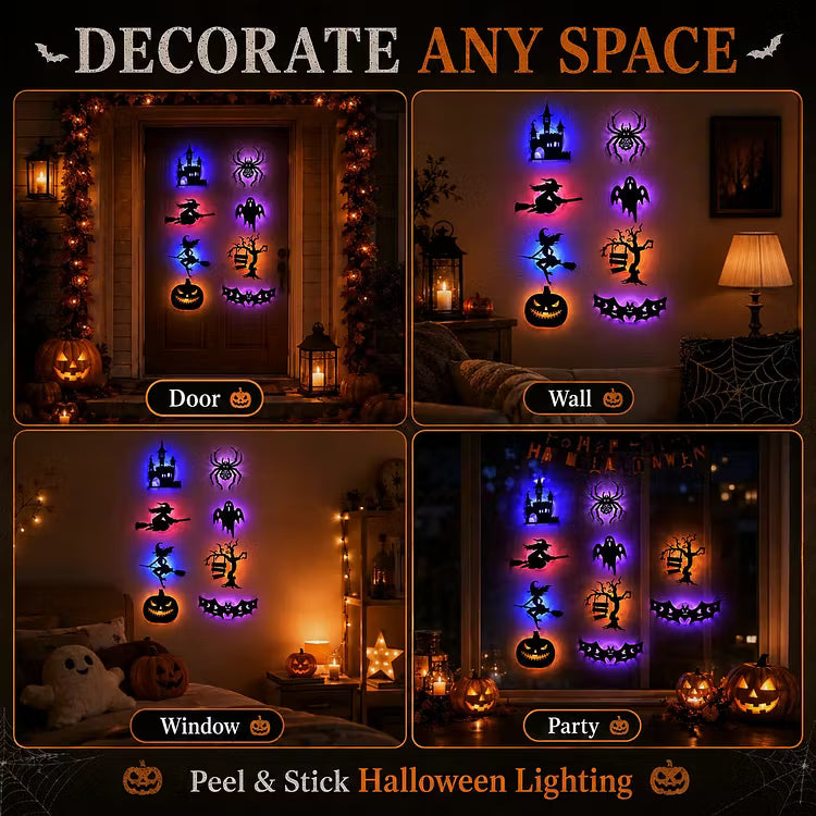 ScareLume™ – Leuchtende Halloween LED-Wandaufkleber für gruselige Stimmung 🎃🦇