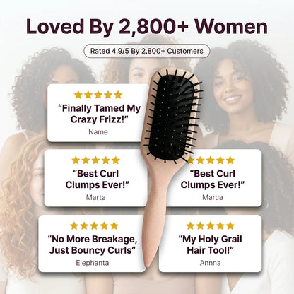 Anti-Frizz Lockenstyling-Bürste – Definiert Locken ohne Frizz oder Ziepen