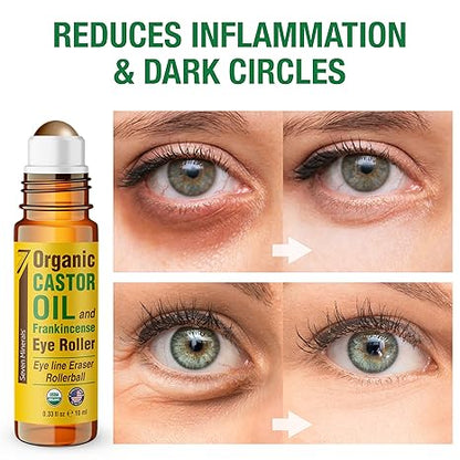 Seven Minerals Organic Castor Oil Eye Roller – 10 ml