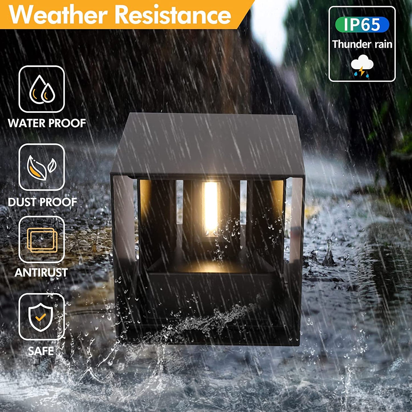 HelleNacht™ Premium LED-Wandleuchte | Wasserdicht IP65 | Bewegungsmelder | Warmweißes Up-&-Down-Licht
