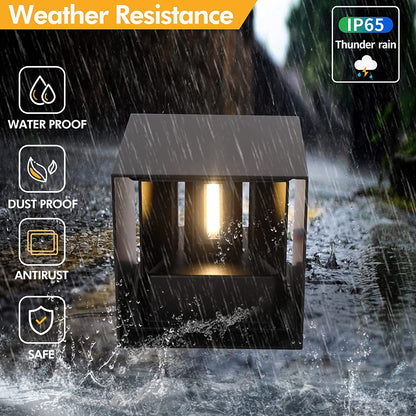HelleNacht™ Premium LED-Wandleuchte | Wasserdicht IP65 | Bewegungsmelder | Warmweißes Up-&-Down-Licht
