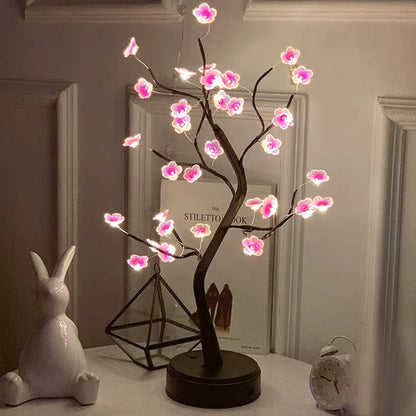 Bonsai-Tischlampe | Verstellbare Äste & Touch-Dimmer | USB-betrieben