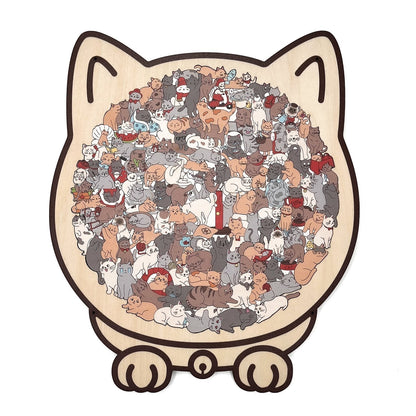 Mila – 135-teiliges Morandi Katzen-Puzzle | 2+1 GRATIS