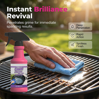 GrillGlow™ | Mühelose Sprüh- und Wisch-Reinigungskraft für den Grill