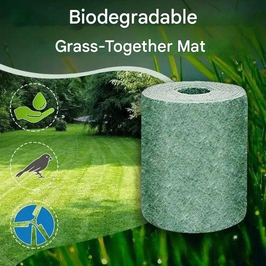 Rollmatte mit Grassamen – Rasen-Reparaturmatte für einfaches Anwachsen von Ausbesserungsstellen und gepflegte Gartenflächen
