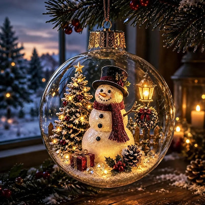 LuminaraCharm™ | Beleuchteter Weihnachtsanhänger mit Miniatur-Winterszene