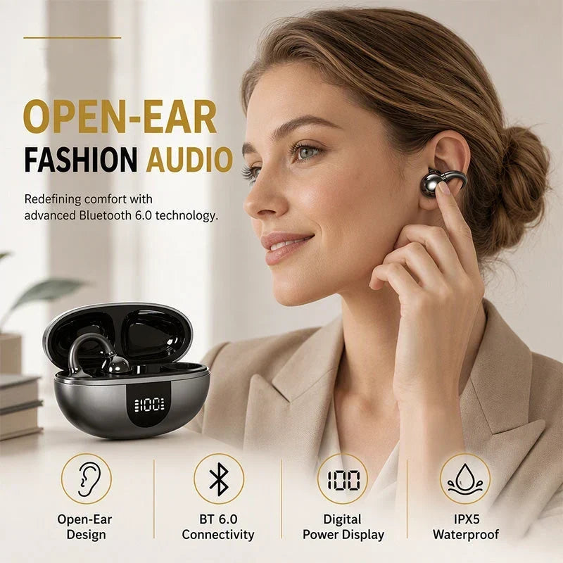 SonicClip™ | Open-Ear Bluetooth 6.0 Clip-Kopfhörer