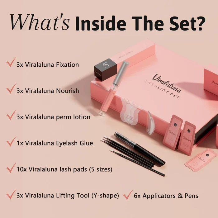 Viralaluna Lashlift Set | Volle, lange & natürlich geliftete Wimpern bis zu 8 Wochen (Letzter Tag Rabatt!)