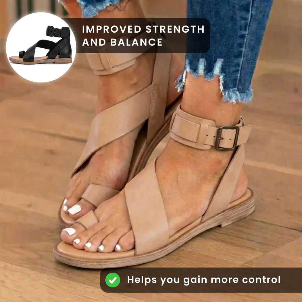 Orthopädische Wildleder-Sandalen im Gladiator-Look – eleganter Komfort und sicherer Halt bei jedem Schritt