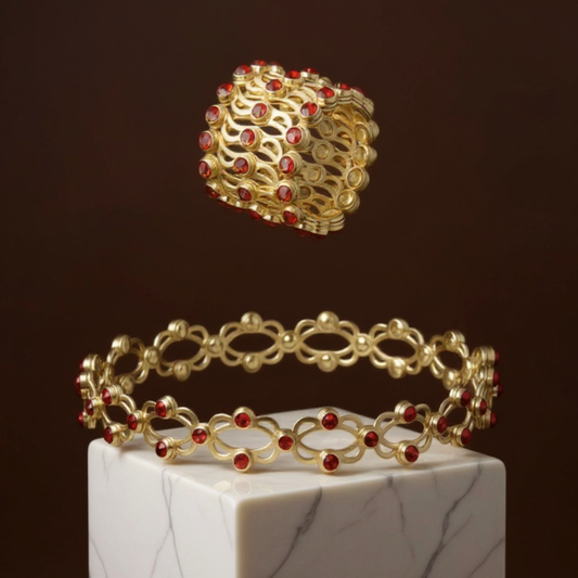 Faltbarer Schmuckaufsatz: Ring zum Armband