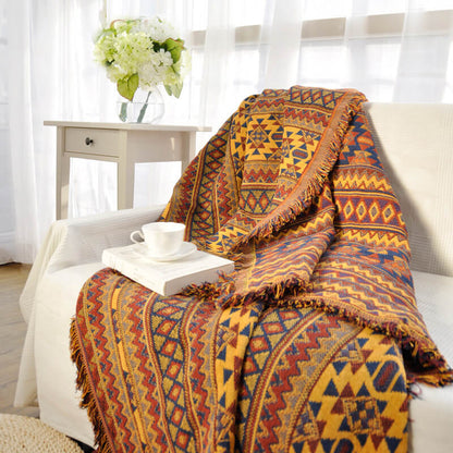 BohoNest™ | Wendbare Bohemian-Wurfdecke mit Quasten