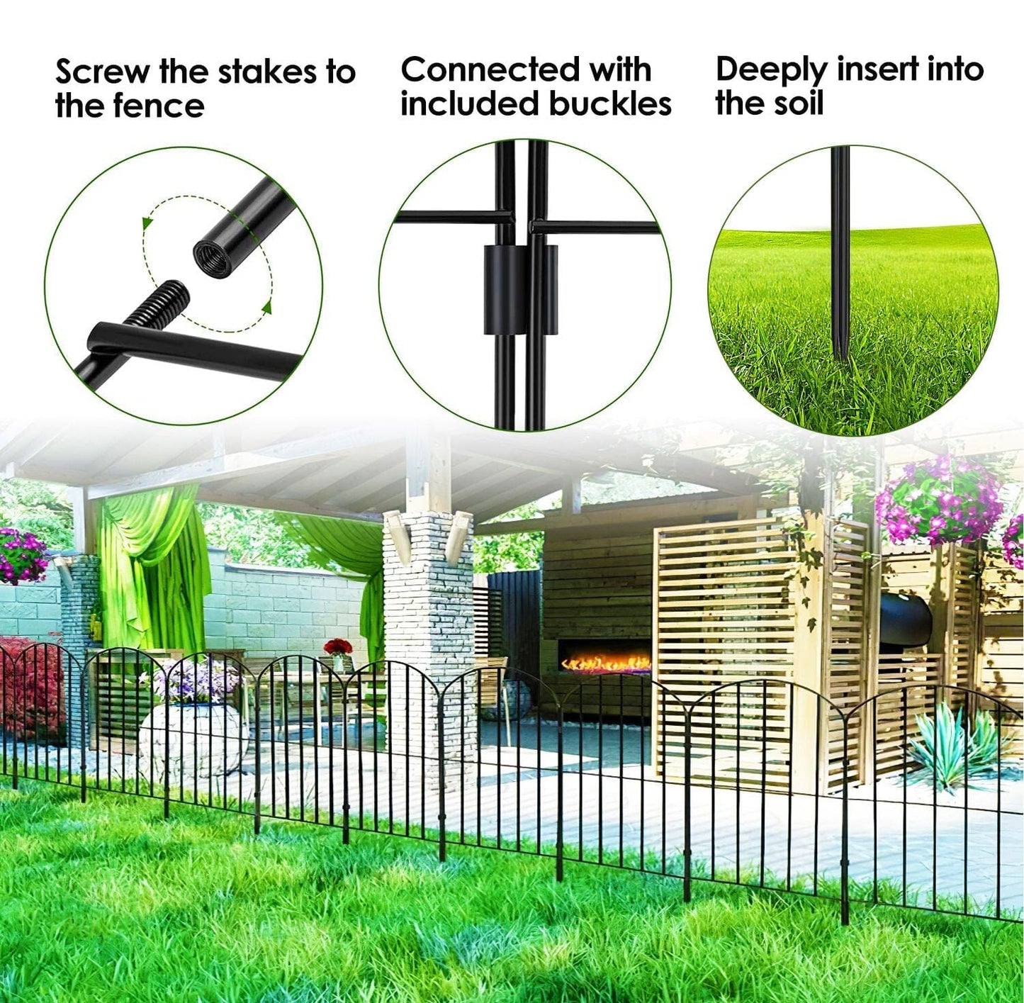 GardenCare™ | Dekorativer Edelstahl-Gartenzaun für Pflanzen & Beete