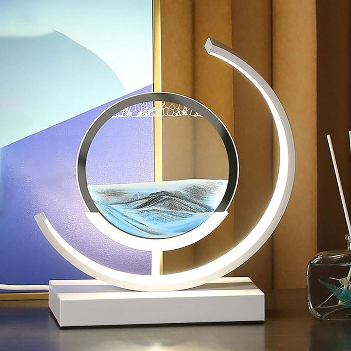 SandScape – Tischlampe mit kinetischer Sanduhr