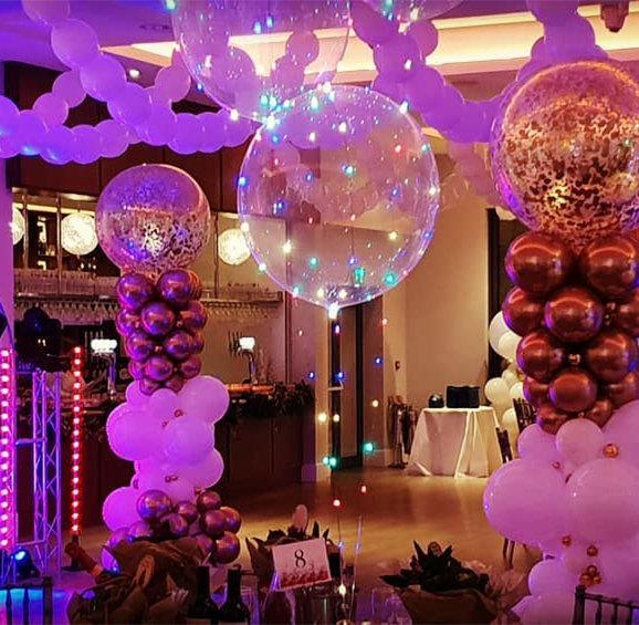 Partyballon – Ballondekoration mit LED-Licht