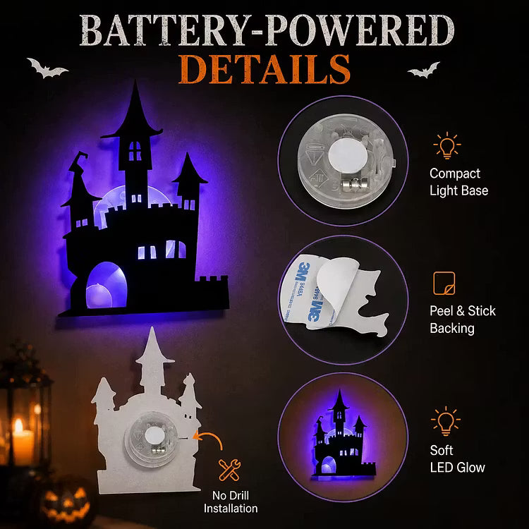 ScareLume™ – Leuchtende Halloween LED-Wandaufkleber für gruselige Stimmung 🎃🦇