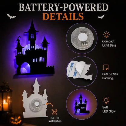 ScareLume™ – Leuchtende Halloween LED-Wandaufkleber für gruselige Stimmung 🎃🦇