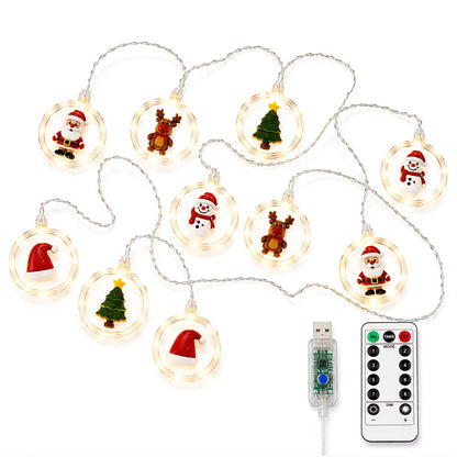 Weihnachtliche Vorhang-Lichterkette | USB-betrieben & mit Fernbedienung | 3,5 m