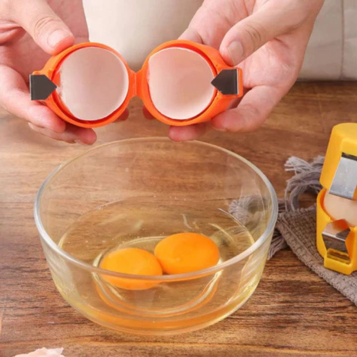 Eieröffner Küchenhelfer aus Silikon 2er-Set | Eier sauber öffnen ohne Schalenreste | Spülmaschinenfest, kompakt 6,5×7 cm