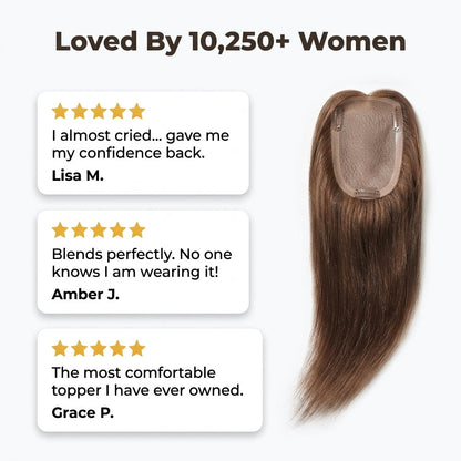 Clip-In Haar-Topper – Voluminöser aussehendes Haar und natürliche Kronenabdeckung in Sekunden