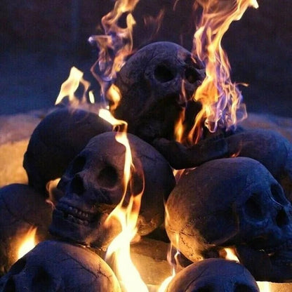 BoneChill — Dekoratives Feuerstelen-Schädel-Set für den Außenbereich