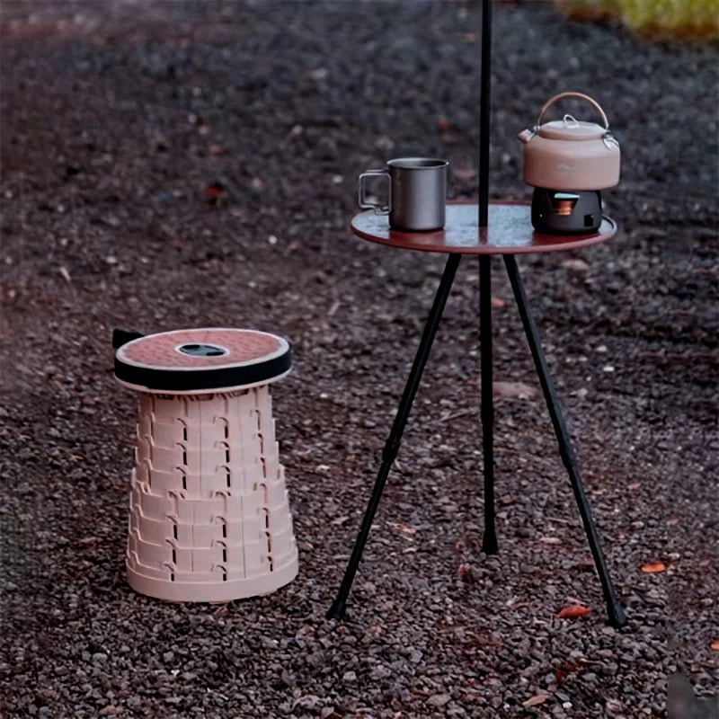 Sitaro Teleskop-Klapphocker | Höhenverstellbar 6,6–45 cm | Tragbarer PU-Sitz für den Außenbereich