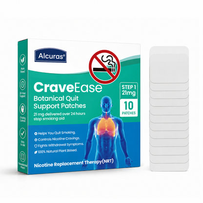 Alcuras® CraveEase – Pflanzliche Nikotinentwöhnungs-Pflaster zur Unterstützung beim Rauchstopp