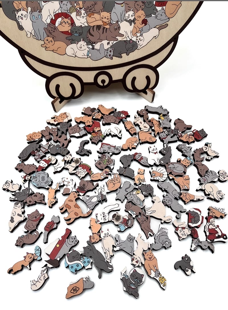 Mila – 135-teiliges Morandi Katzen-Puzzle | 2+1 GRATIS