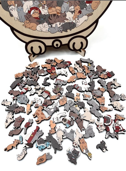 Mila – 135-teiliges Morandi Katzen-Puzzle | 2+1 GRATIS