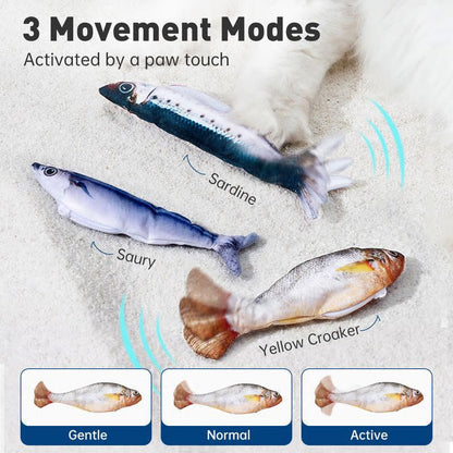 CatFrenzy™ | Lebensechtes Katzenspielzeug Fisch – Sofortige Jagdfreude entfesseln