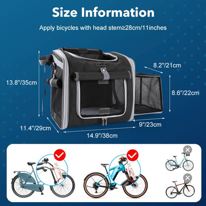 PetRide™ | Erweiterbarer Fahrradkorb für Haustiere bis 8 kg